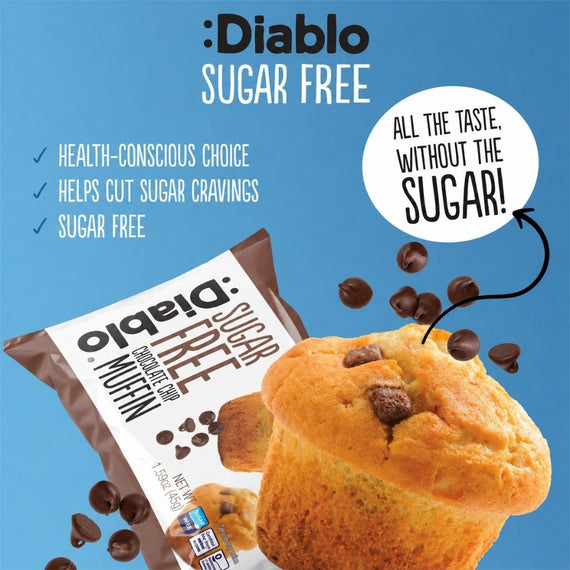 Sugar Free Chocolate Chip Muffins (45g x 6)