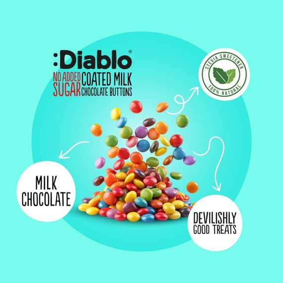 No Added Sugar Coated Milk Chocolate Buttons (22g)