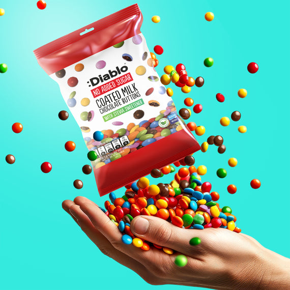 No Added Sugar Coated Milk Chocolate Buttons (40g)