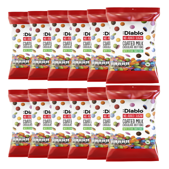 No Added Sugar Coated Milk Chocolate Buttons (40g)
