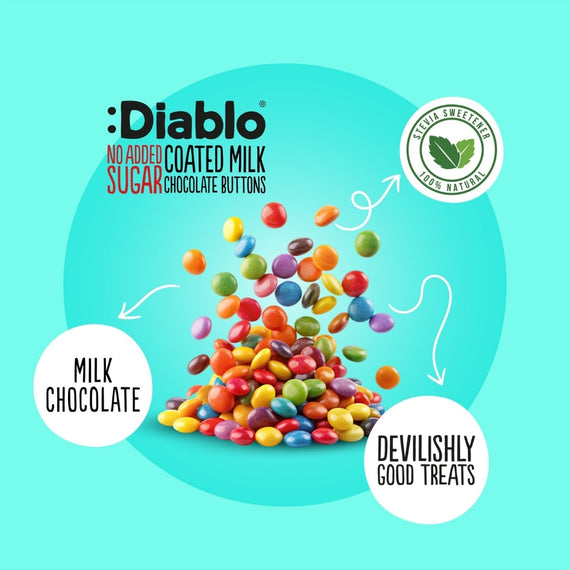 No Added Sugar Coated Milk Chocolate Buttons (40g)