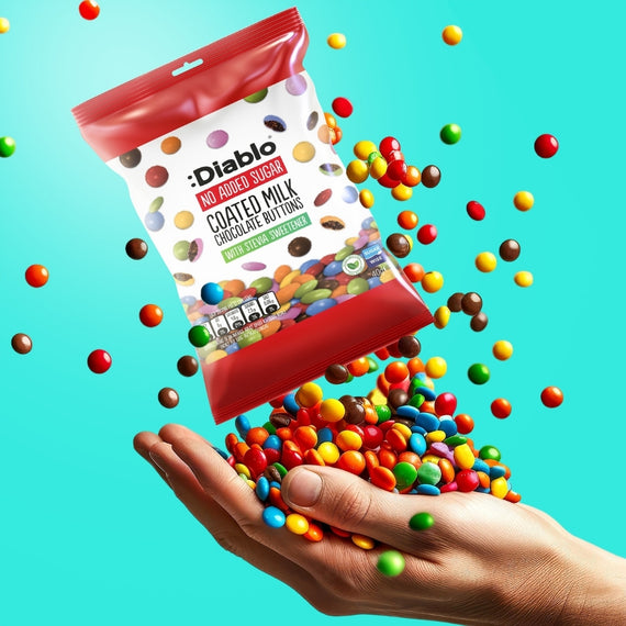 No Added Sugar Coated Milk Chocolate Buttons (40g)
