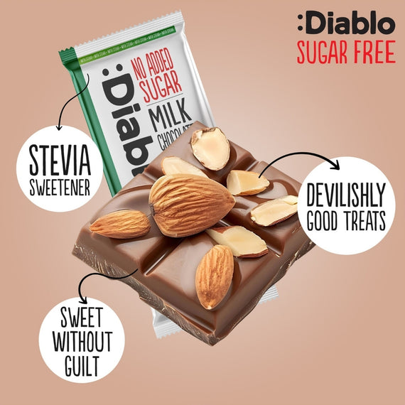 Milk Chocolate with Almonds with Stevia (75g)