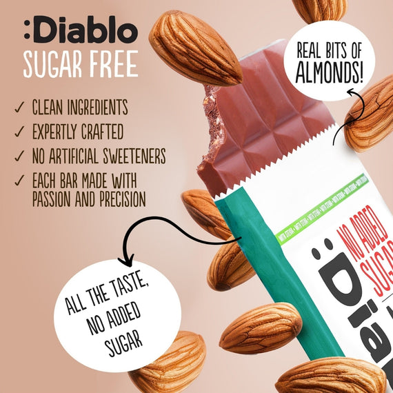 Milk Chocolate with Almonds with Stevia (75g)