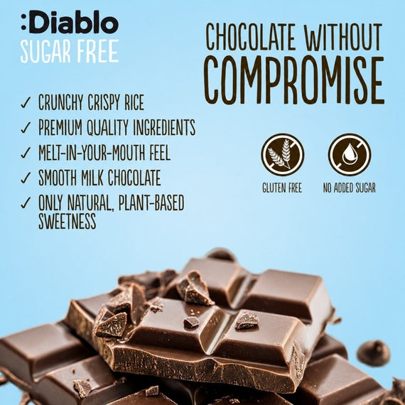 Milk Chocolate with Crispy Rice with Stevia (75g)