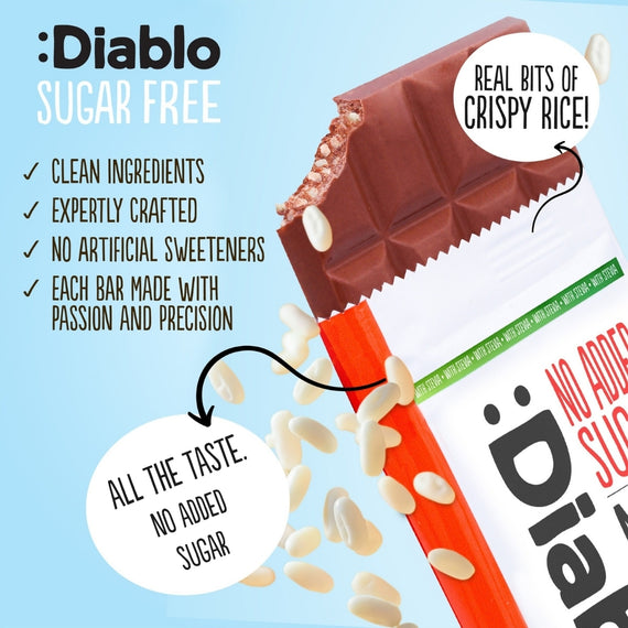 Milk Chocolate with Crispy Rice with Stevia (75g)