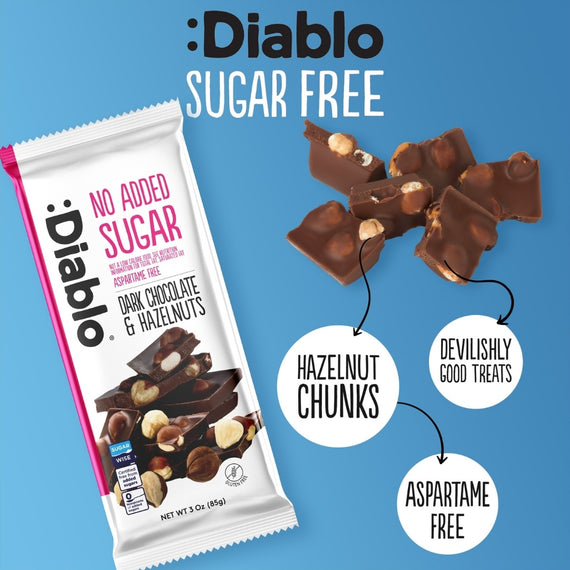 No Added Sugar Dark Chocolate with Hazelnuts Maltitol  (85g)