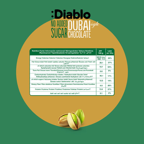 No Added Sugar Dubai Chocolate 200g