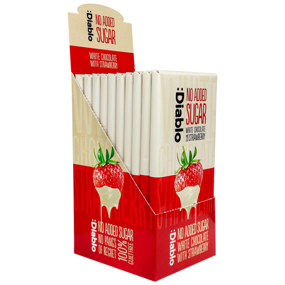No Added Sugar White Chocolate with Strawberry (75g)