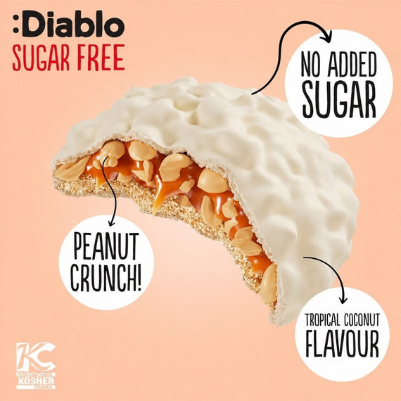 Coconut Cookies with Caramel and Peanuts (100g)