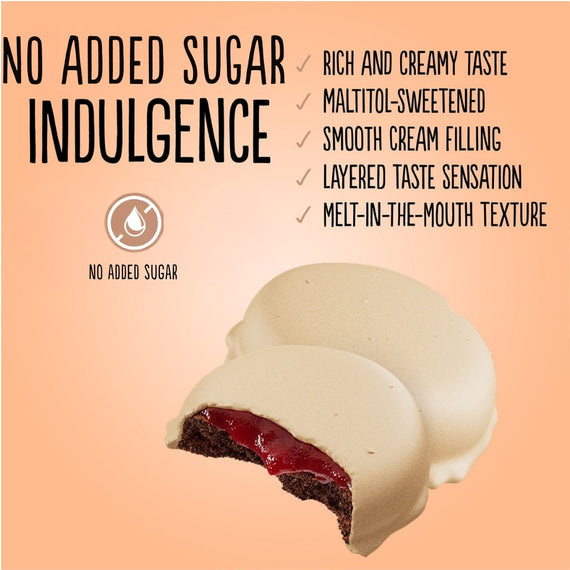 No Added Sugar Cookies with Strawberry and Peanut Cream Coating (100g)