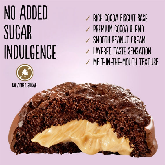 Cocoa Cookies with Peanut Filling and Half Coated Milk Chocolate (110g)