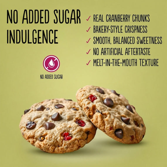 No Added Sugar Chocolate Chip & Cranberry Cookies (135g)