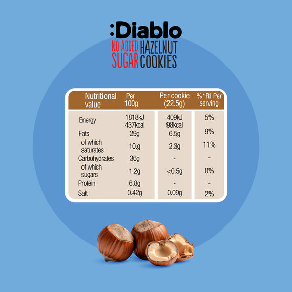No Added Sugar Hazelnut Cookies (135g)