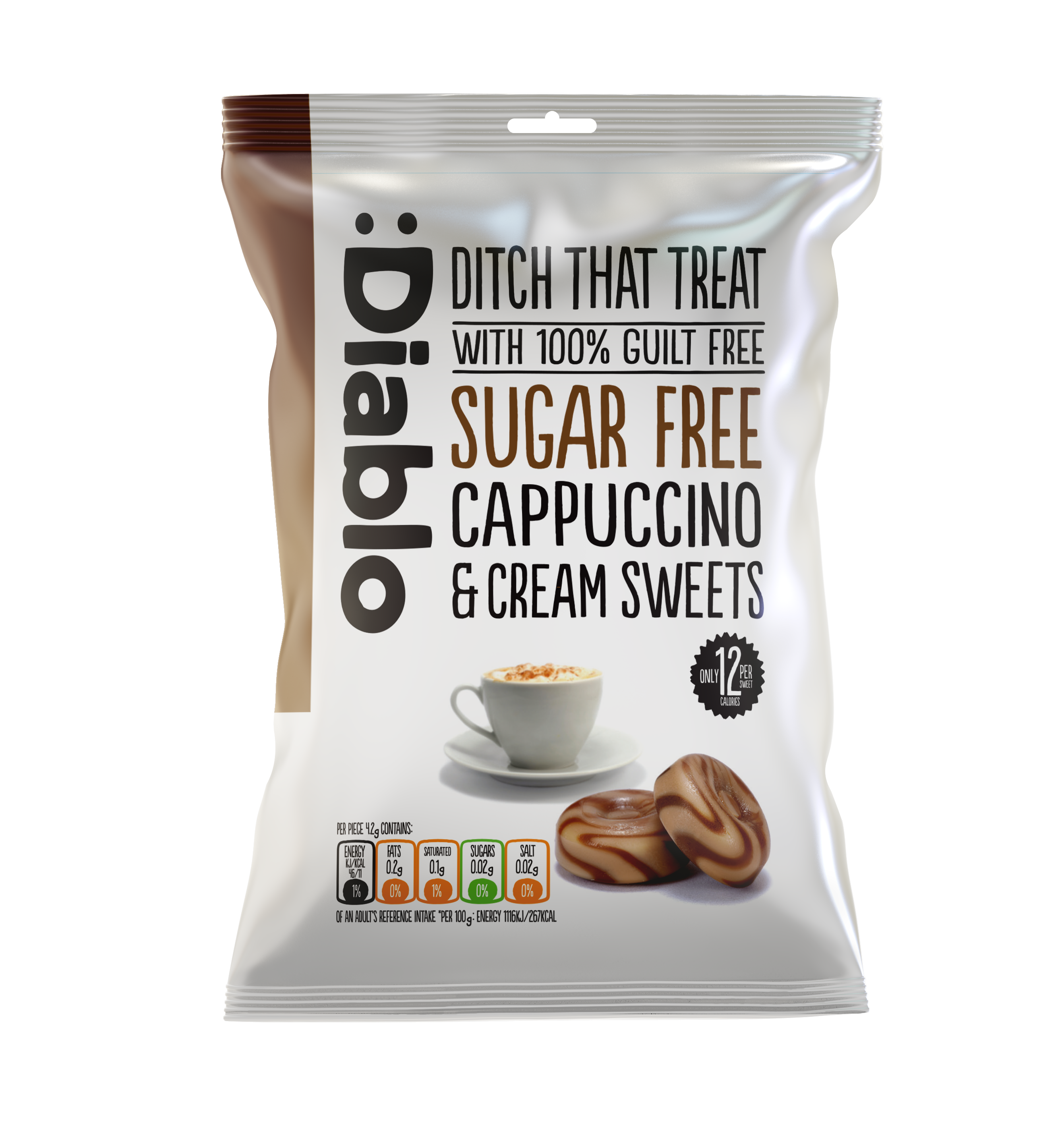 Diablo Sugar Free Cappuccino and Cream Sweets 75g
