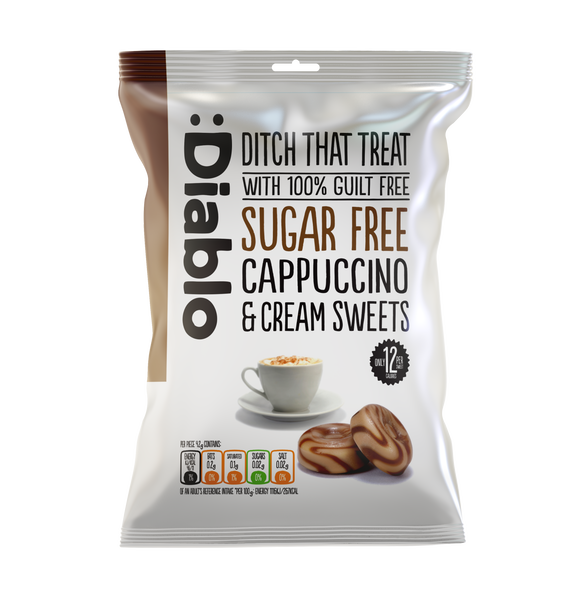 Diablo Sugar Free Cappuccino and Cream Sweets 75 g
