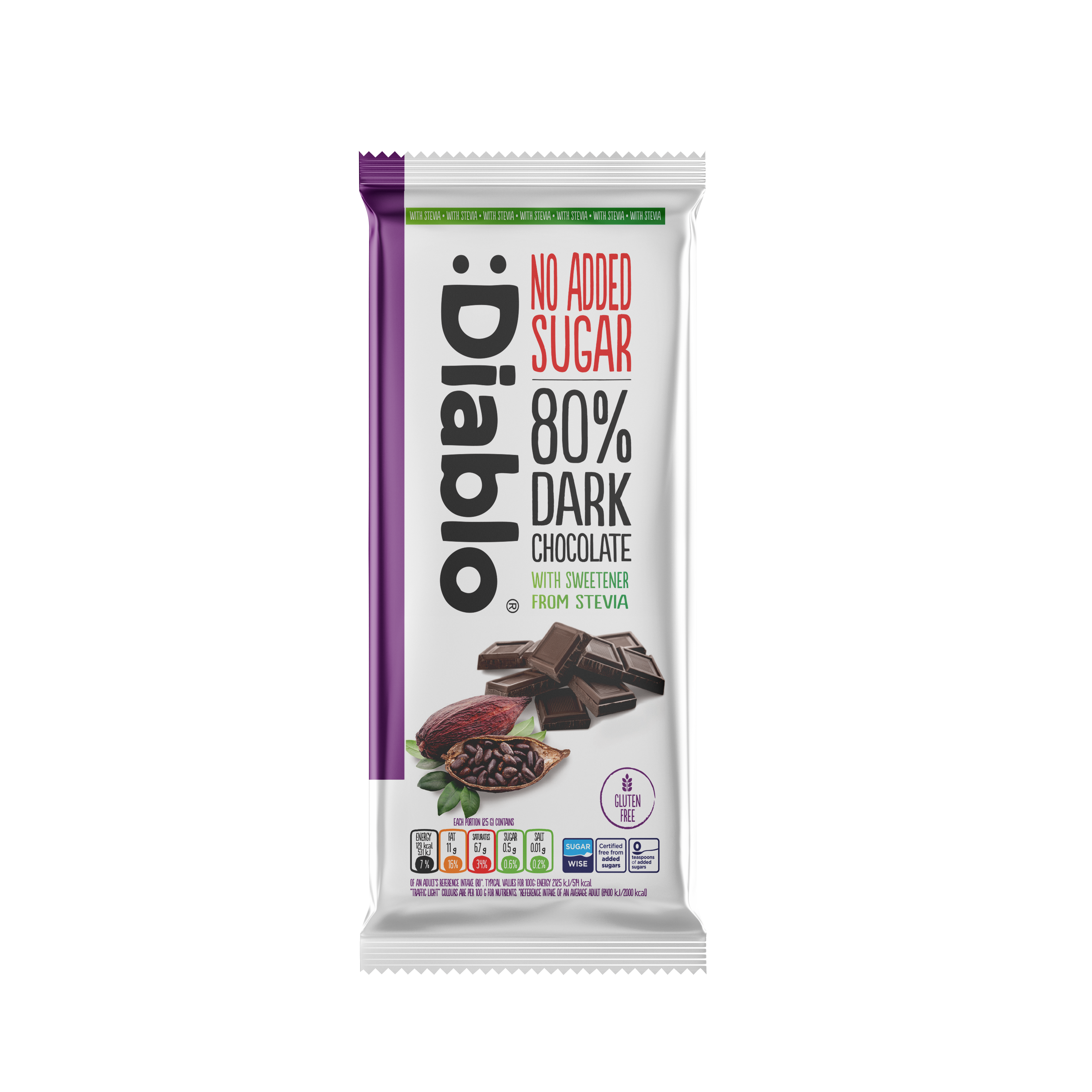 Diablo NAS 80% Dark Chocolate 75g