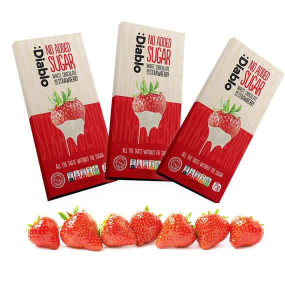 No Added Sugar White Chocolate with Strawberry (75g)