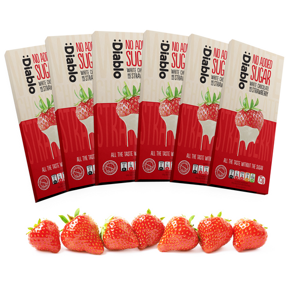 No Added Sugar White Chocolate with Strawberry (75g)