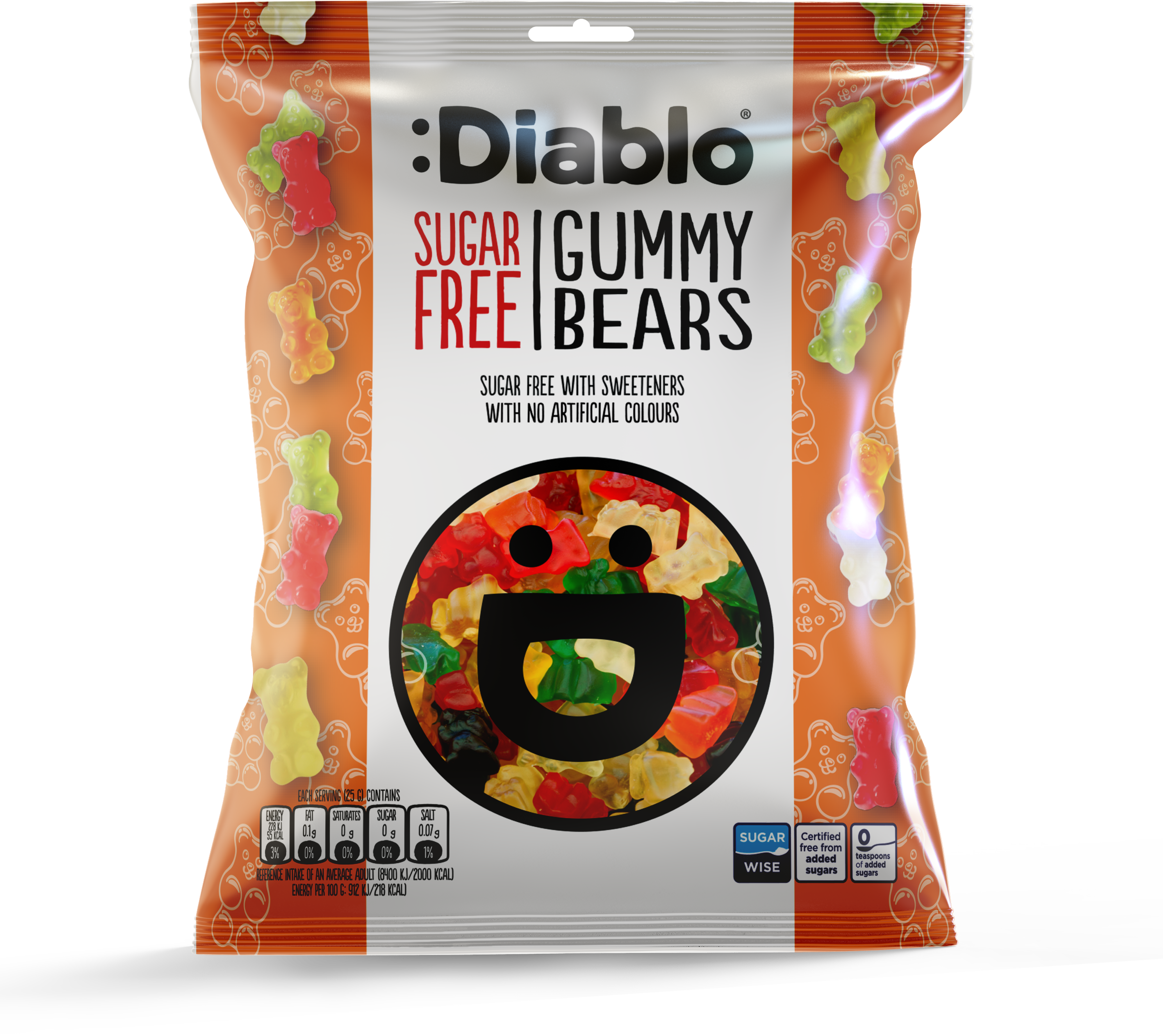 Diablo Sugar Free Gummy Bears 75g