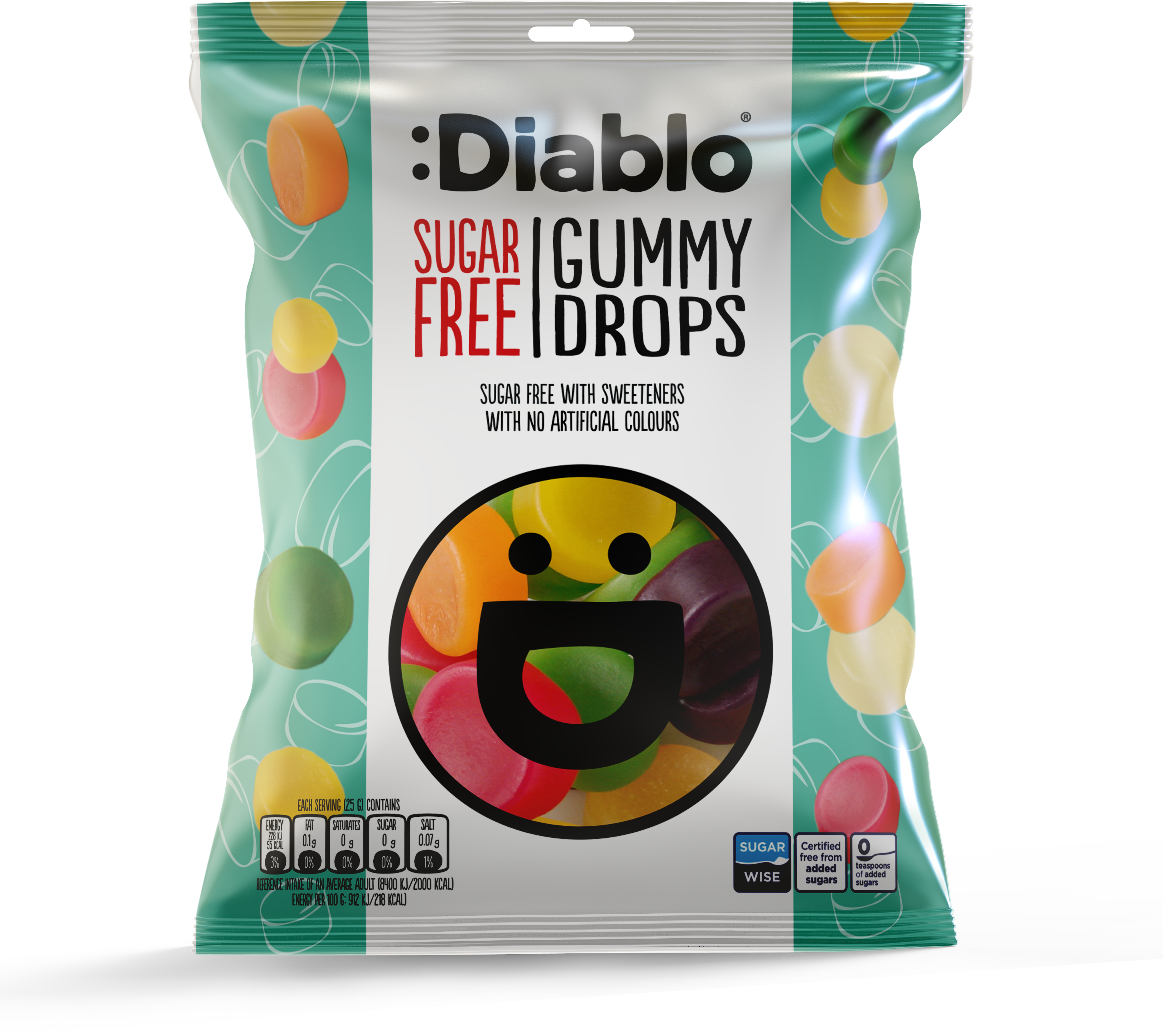 Diablo Sugar Free Gummy Drops 75g
