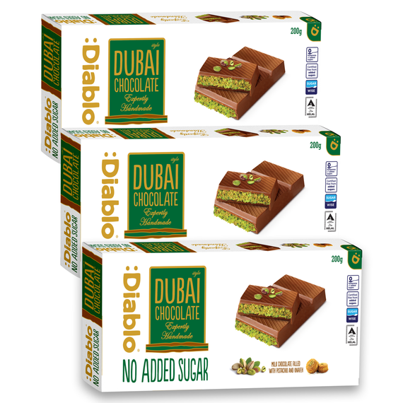 No Added Sugar Dubai Chocolate 200g