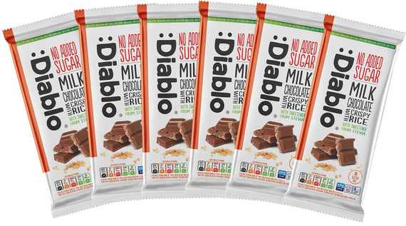 Milk Chocolate with Crispy Rice with Stevia (75g)