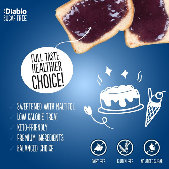 No Added Sugar Blueberry Dessert Topping (350g)