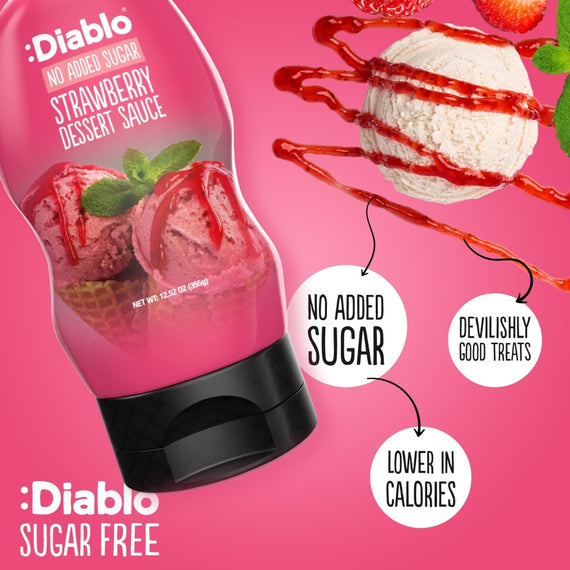 No Added Sugar Strawberry Dessert Topping (355g)