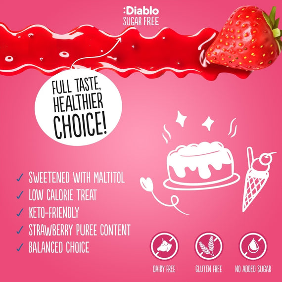 No Added Sugar Strawberry Dessert Topping (355g)