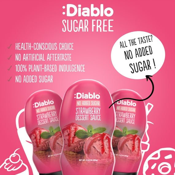 No Added Sugar Strawberry Dessert Topping (355g)