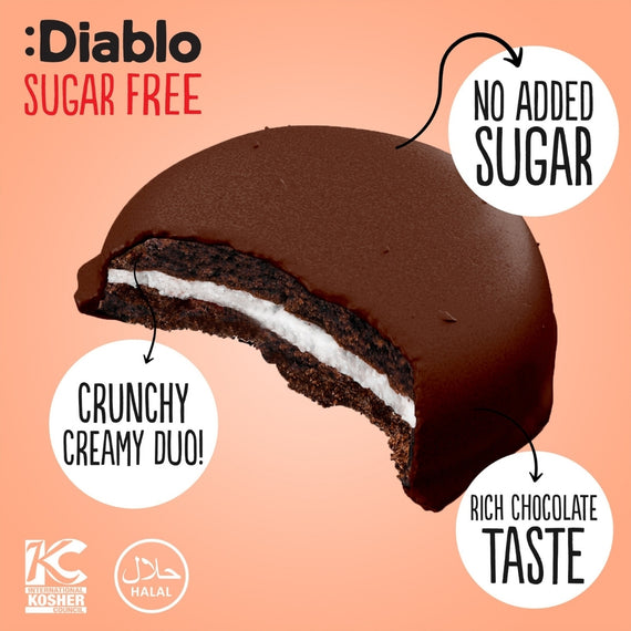 Diablo No Added Sugar Choco Covered Cream Cookies 136g
