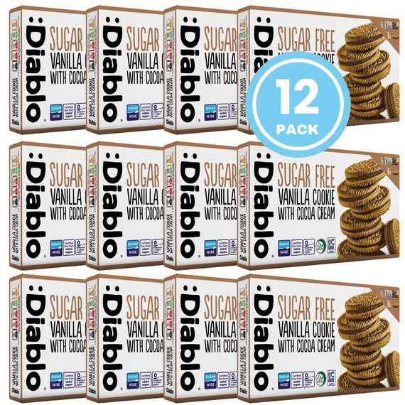 Zuckerfreier Vanille-Sandwichkeks mit Kakaocreme (176g)