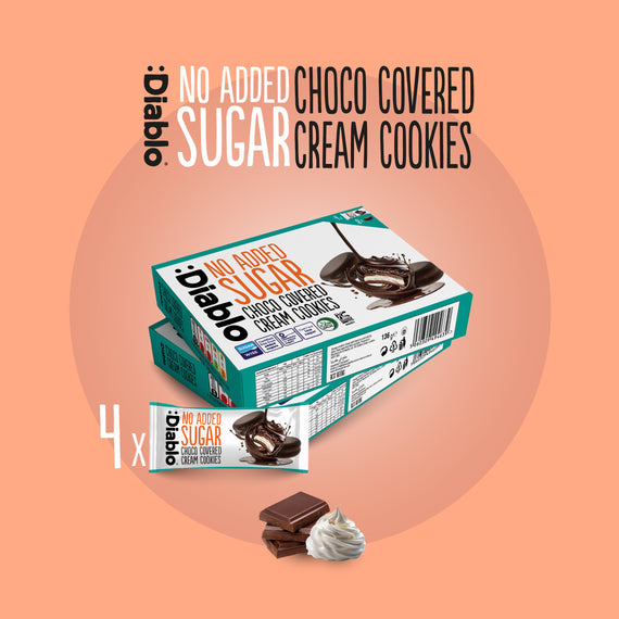 Diablo No Added Sugar Choco Covered Cream Cookies 136g