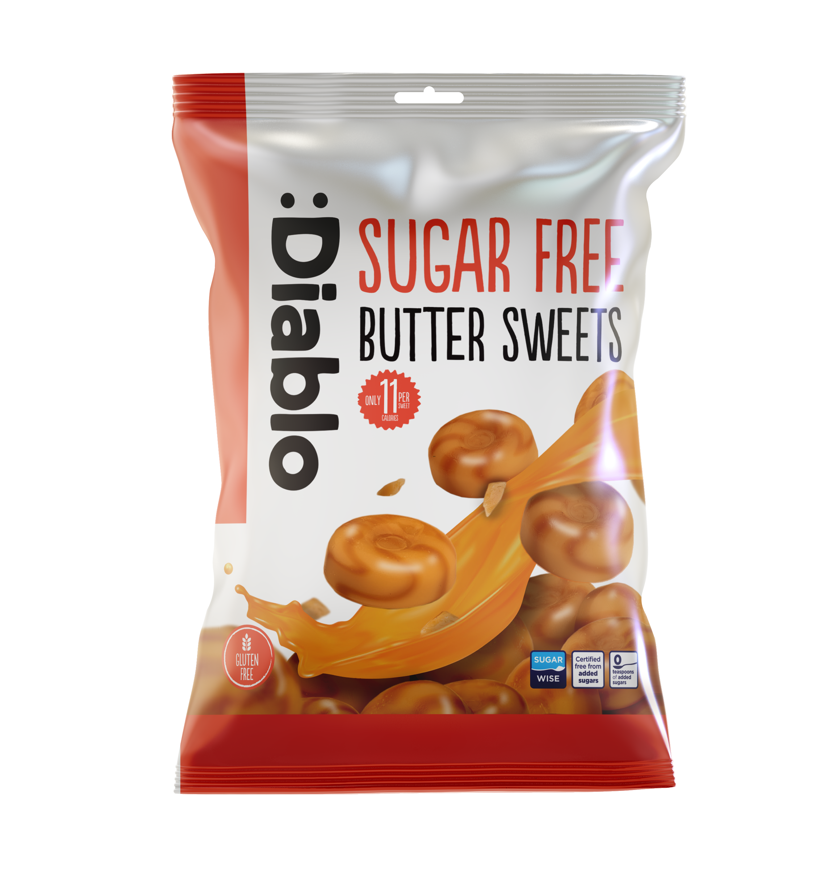 Diablo Sugar Free Butter Sweets 75g bag