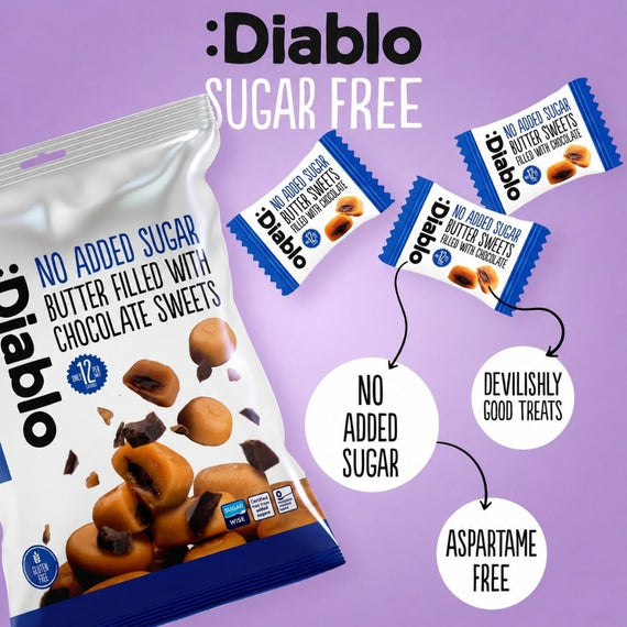 No Added Sugar Butter Filled with Chocolate Sweets (75g)