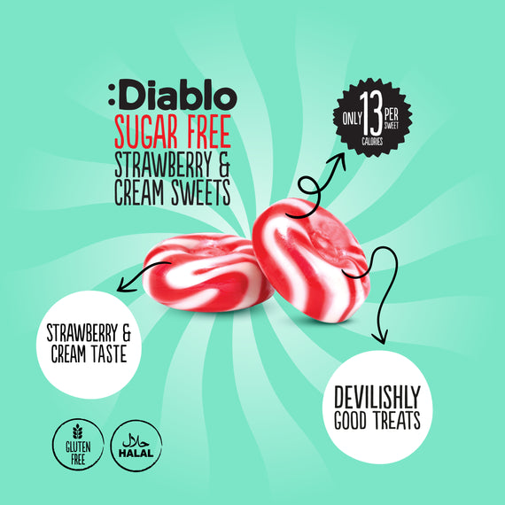 Sugar Free Strawberry and Cream Sweets (75g)