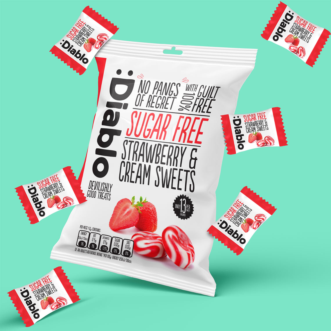 DIABLO SUGAR FREE STRAWBERRY AND CREAM SWEETS – Diablo Sugar Free