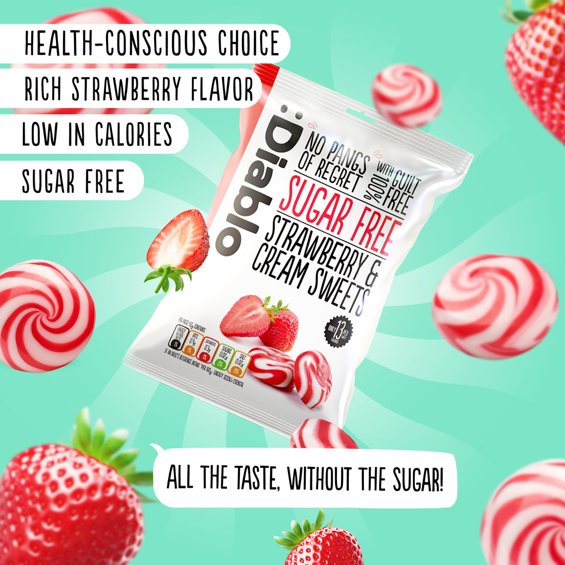 DIABLO SUGAR FREE STRAWBERRY AND CREAM SWEETS – Diablo Sugar Free