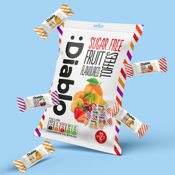 Sugar Free Fruit Flavoured Toffee Sweets (75g)