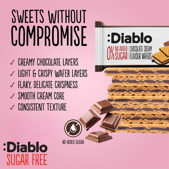 No Added Sugar Chocolate Cream Flavoured Wafer (150g)