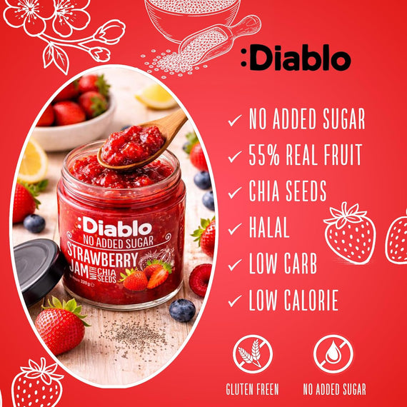 No Added Sugar Strawberry Jam 230g