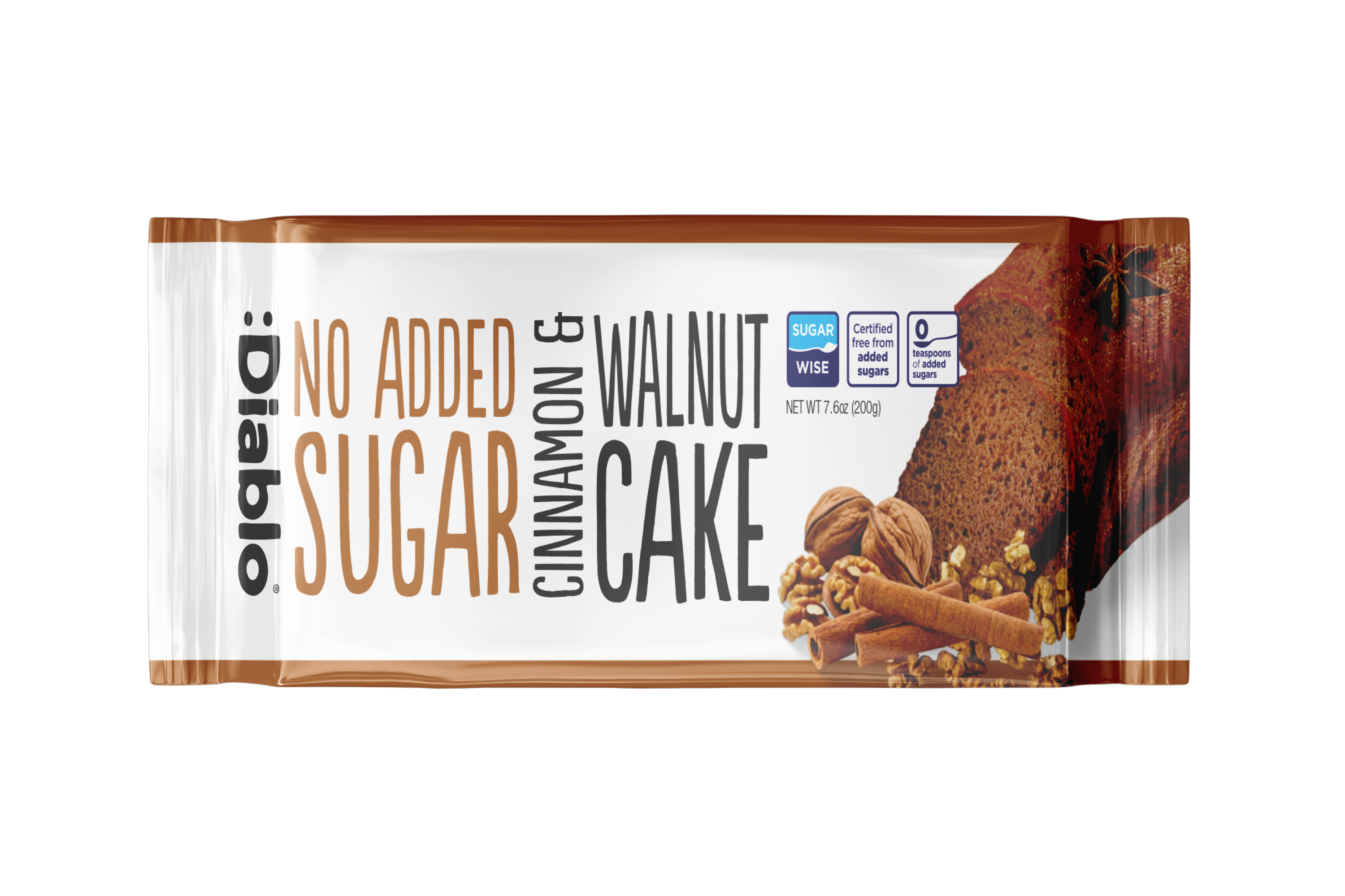 No Added Sugar Cinnamon & Walnut Cake (200g) – Diablo Sugar Free
