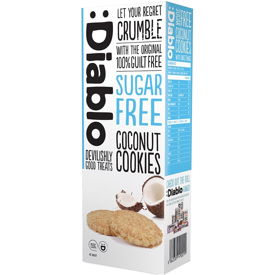 Diablo Sugar Free Coconut Cookies 150g pack